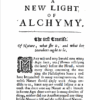 A New Light to Alchemy - Treatise of Sulphur